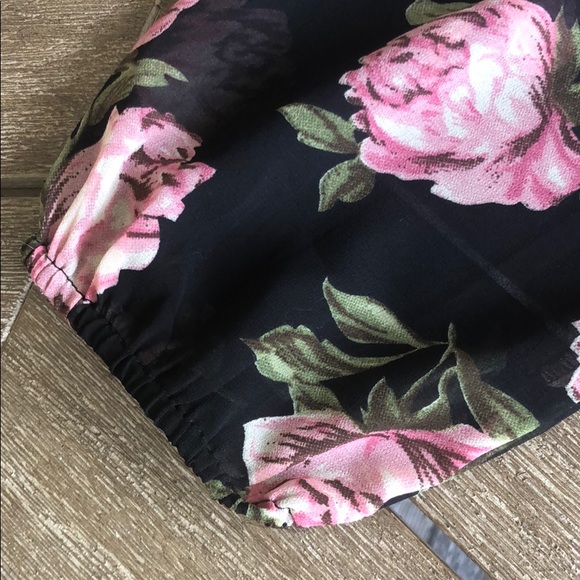 (Sold) Band of Gypsies Long Sleeve Romper Black - Picture 6 of 8